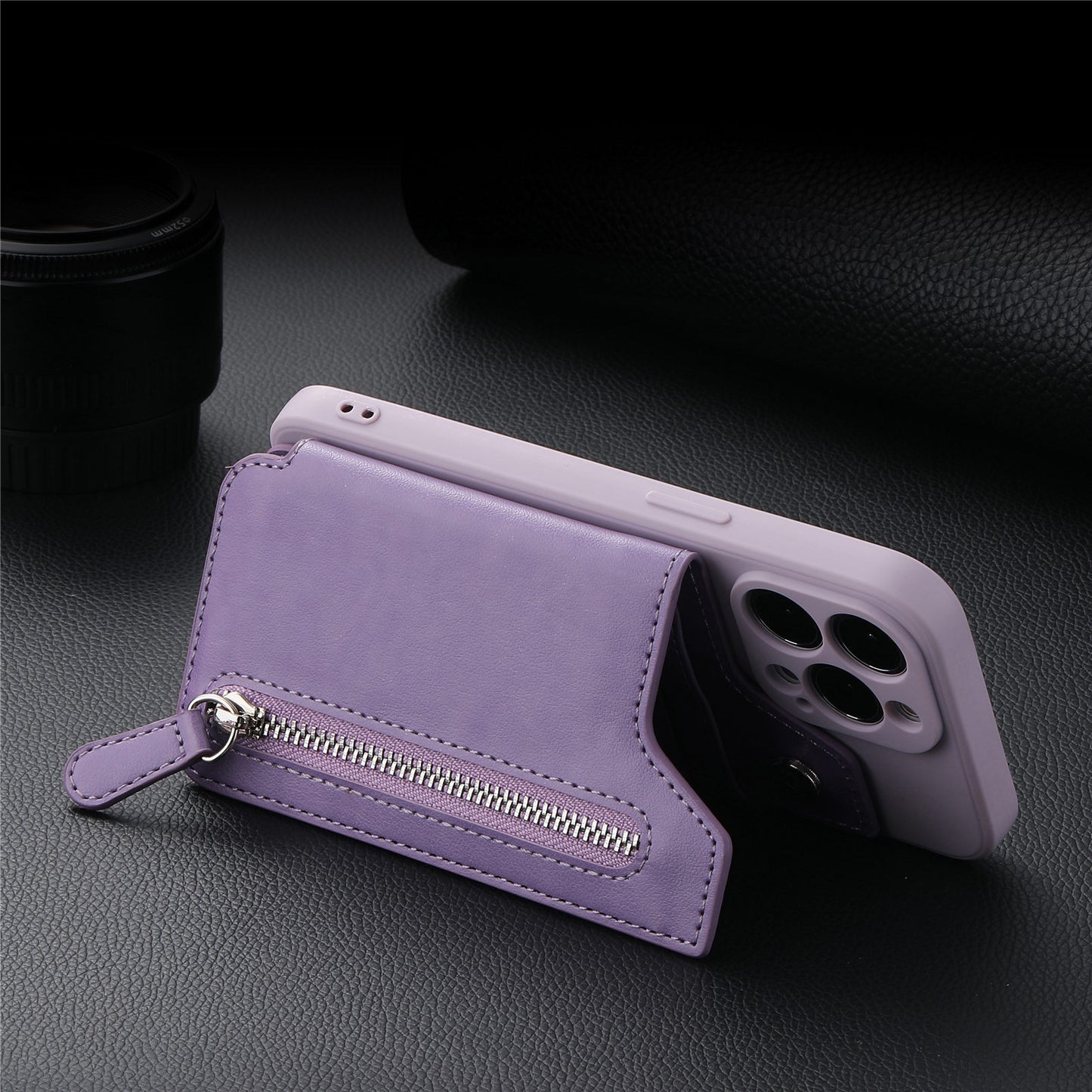 Velvet Zipper Soft Shell Phone Case