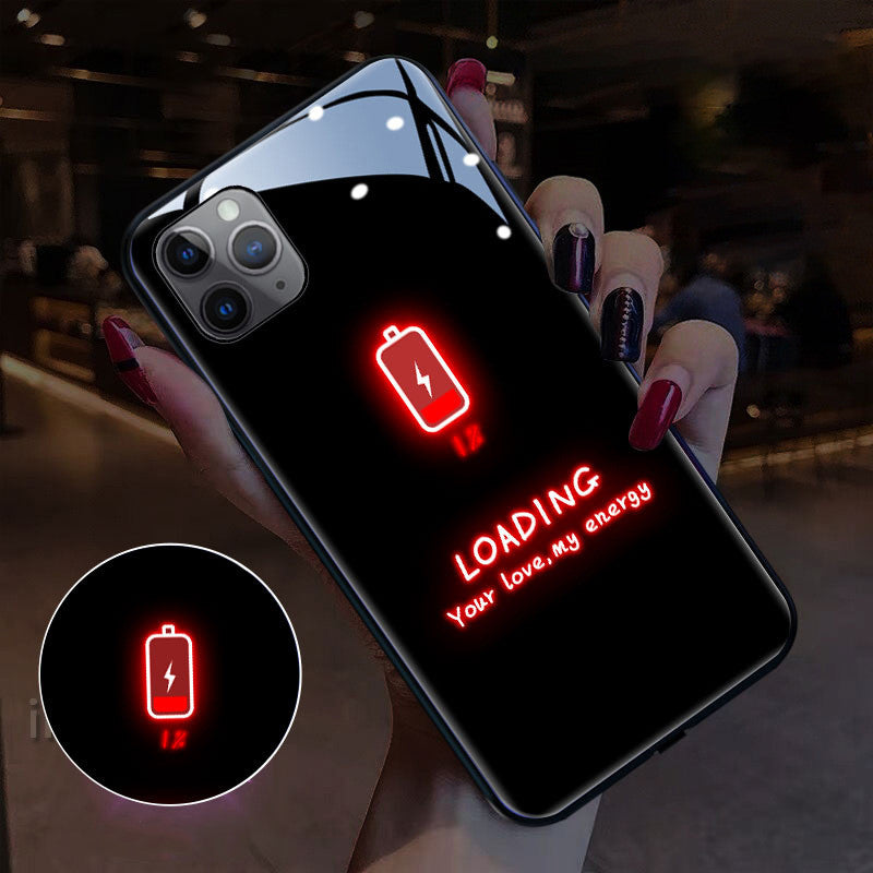 Apple Mobile Phone  Luminous Glass Case