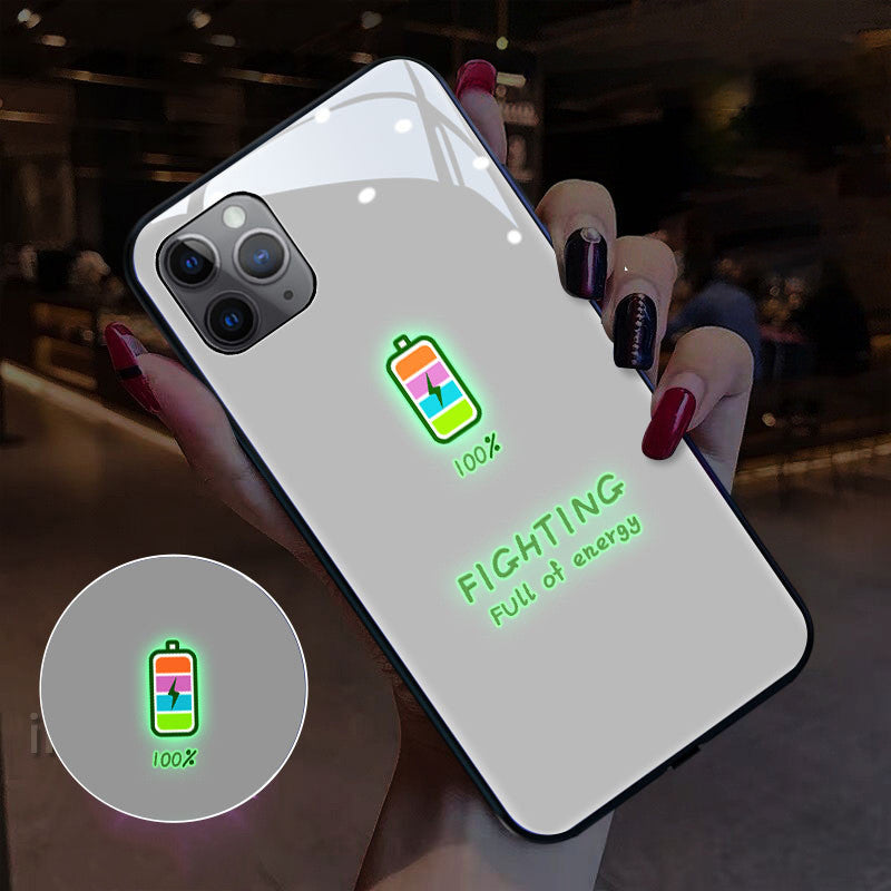 Apple Mobile Phone  Luminous Glass Case