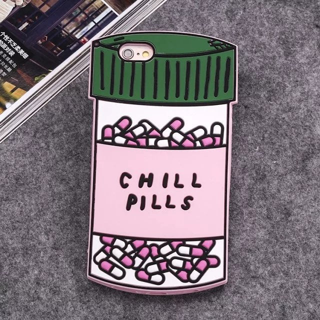 3D Love Potion Chill Pills Bottle Soft Phone Case
