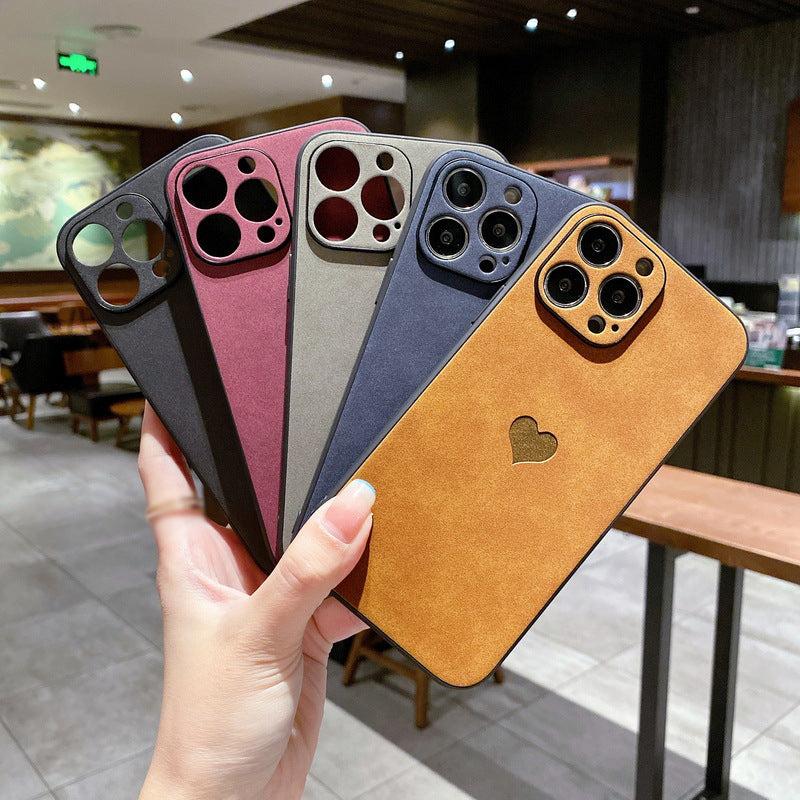 Solid Color  Leather Phone Case