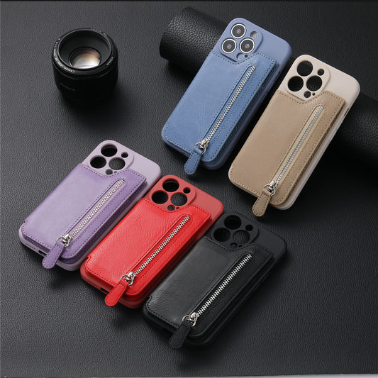 Velvet Zipper Soft Shell Phone Case