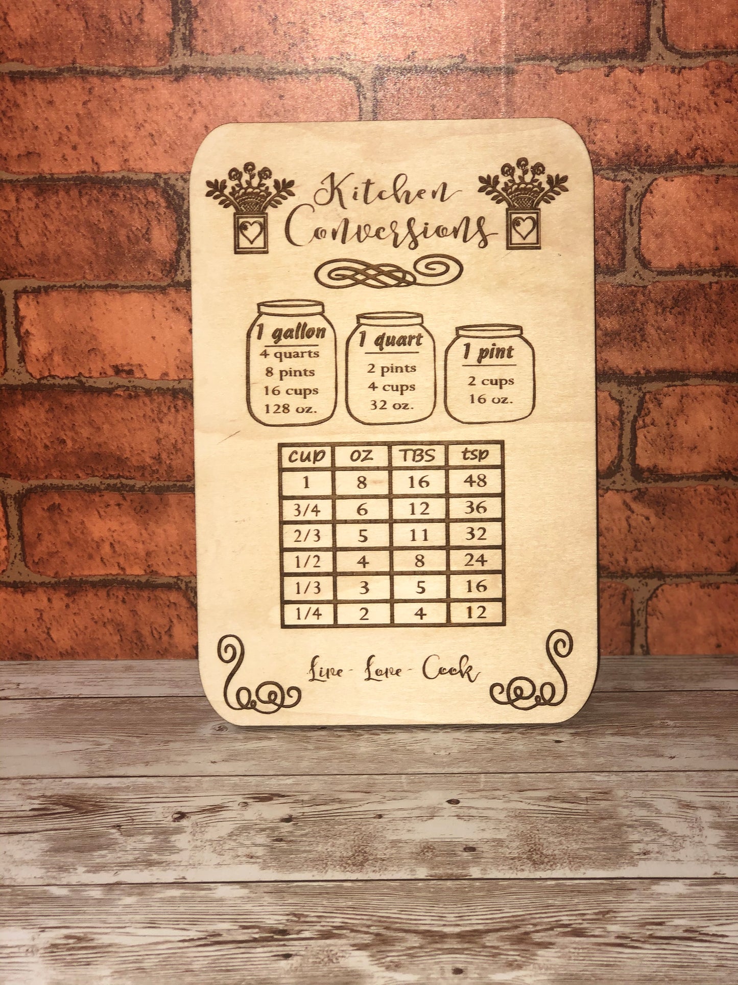 Kitchen Conversion Chart Magnets.