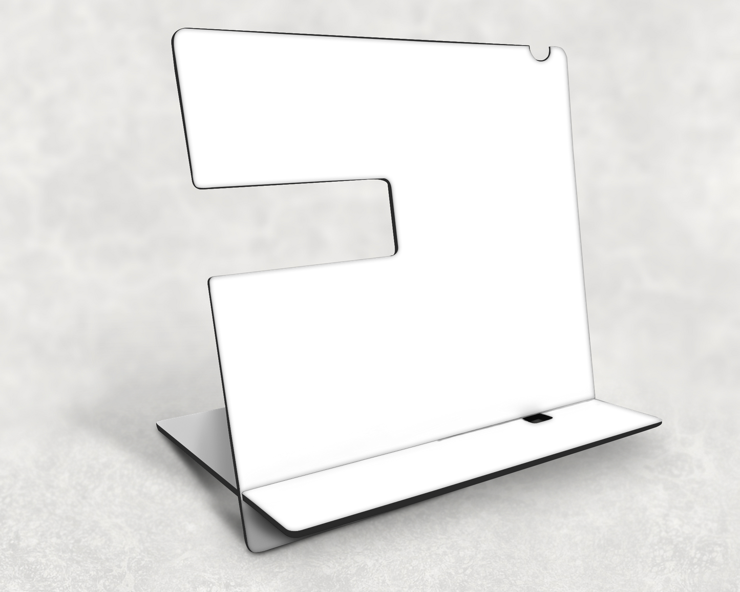 White Abstract tablet stand/docking station