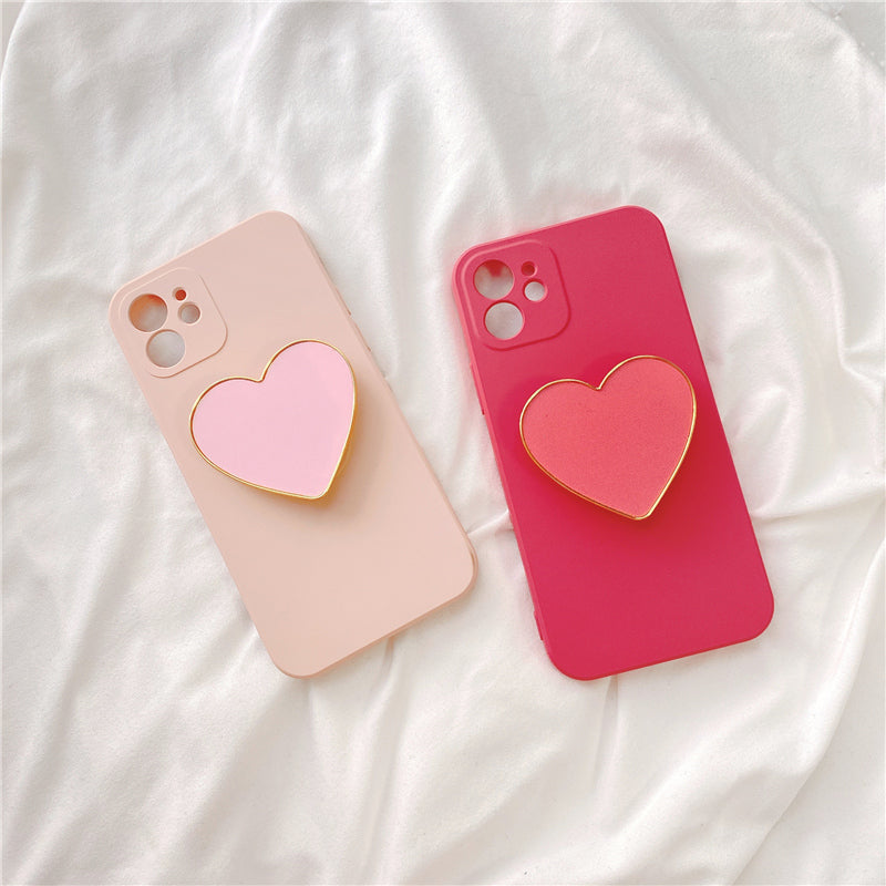 Love Bracket Liquid Silicone Soft Phone Case