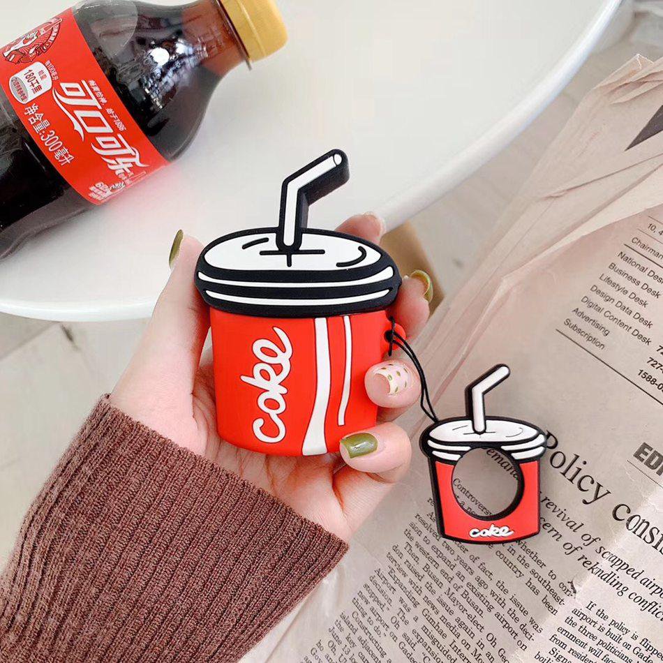 3D Cartoon Coke Drink AirPods Case