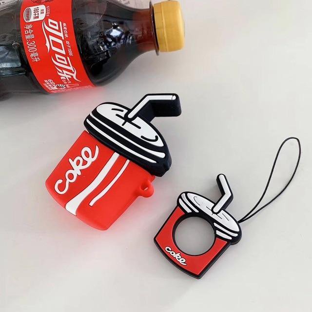 3D Cartoon Coke Drink AirPods Case