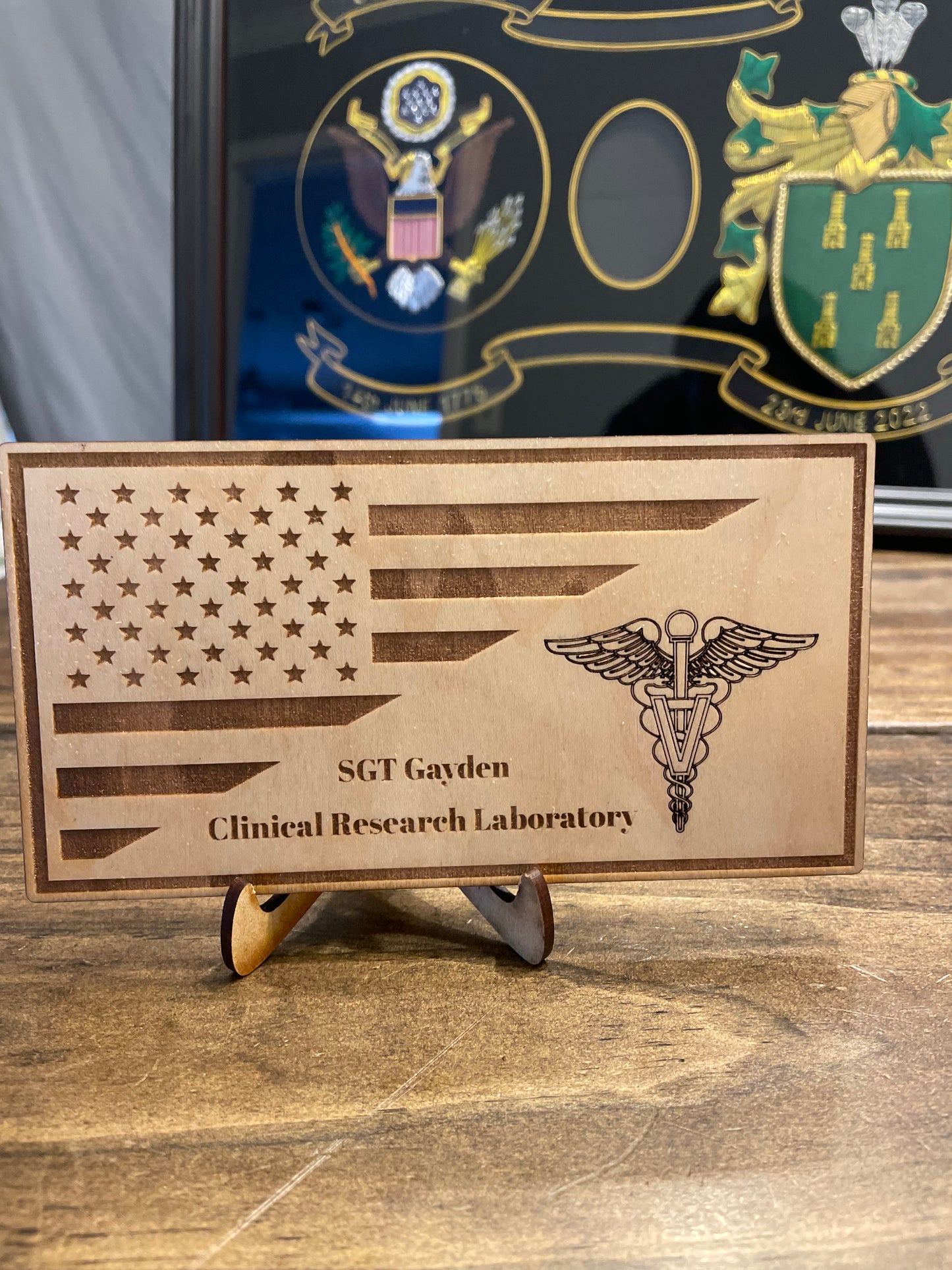 Military desk flag