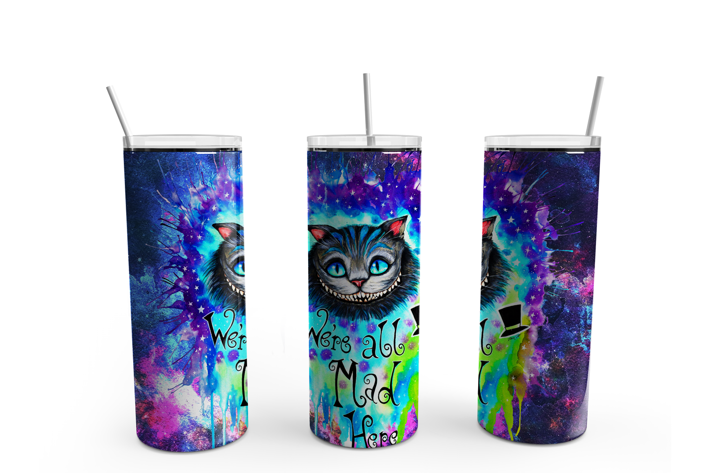 Cheshire Cat skinny tumbler