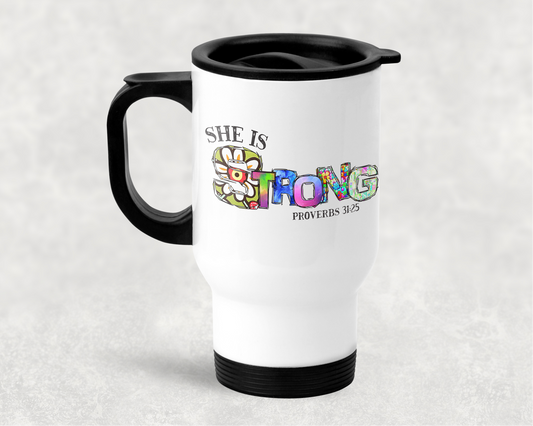 She is strong 14 oz mug